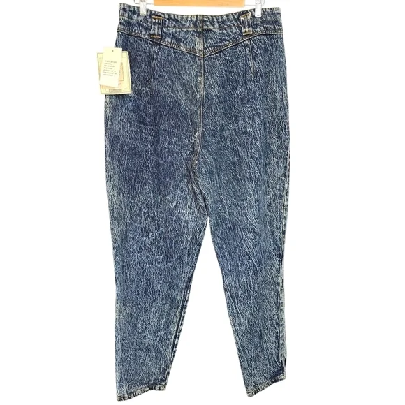 Vintage NWT Stefano World Wide 80's Acid Wash Yoke Front Baggy Jeans NWT Size 18 - Picture 8 of 12